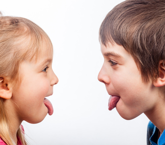 Kids Sticking Out Tongues